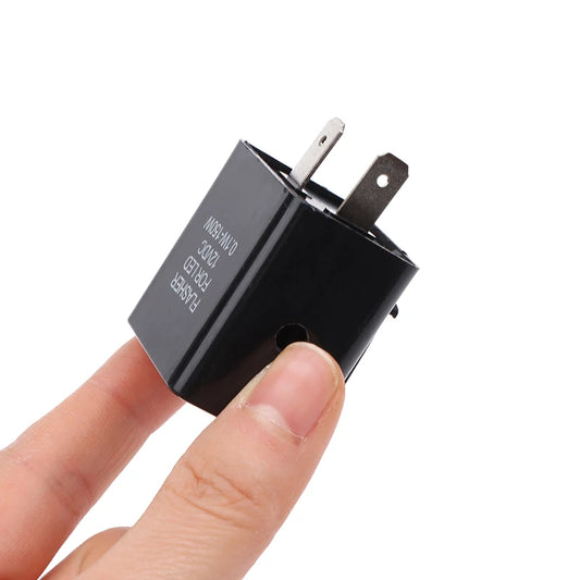 Motorcycle Accessories 2 Pin LED Flasher Relay With Buzzer 12V Adjustable Frequency Of Turn Signals Blinker Indicator Relays